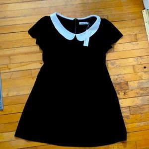 Wednesday Addams Peter Pan collar plus black dress